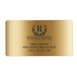 Elegant metalen goud toevoegen Logo achtergrond Etiket