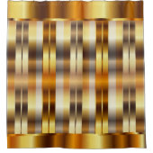 Elegant metalen gouden strips douchegordijn (Voorkant)