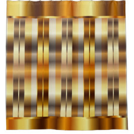 Elegant metalen gouden strips douchegordijn
