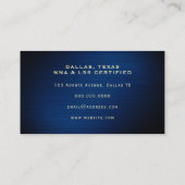 Elegant metalen vederdeksel visitekaartje (Achterkant)