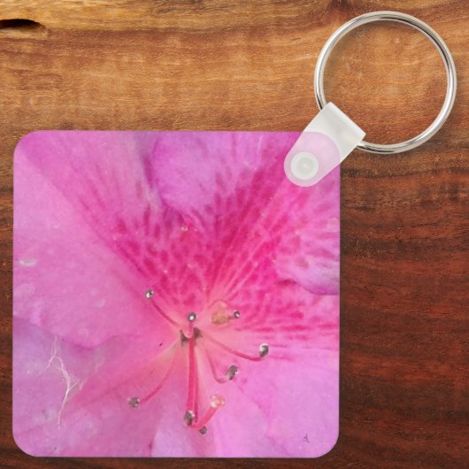 Elegant metalen vierkant sleutelhanger (Achterkant)