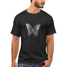 Elegant metalen vlinder T-shirt