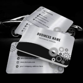 Elegant metalen zilver Professional-mechanisme Visitekaartje