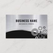 Elegant metalen zilver Professional-mechanisme Visitekaartje (Voorkant)