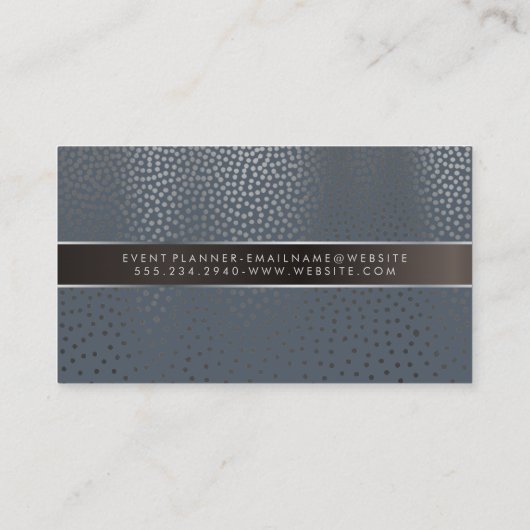 Elegant Metallic | Bed en Ontbijt Icoon Visitekaartje (Achterkant)