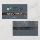 Elegant Metallic | Bed en Ontbijt Icoon Visitekaartje (Voorkant / Achterkant)