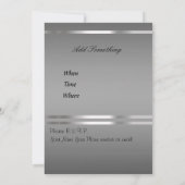 Elegant Metallic Birthday Invitation Kaart (Achterkant)