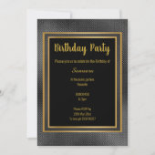 ELEGANT METALLIC BLACK & GOLD EMBOSSED BIRTHDAAG 2 KAART (Voorkant)
