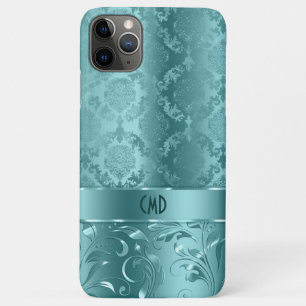 Elegant Metallic Blauwgroen-groene dampen & kant Case-Mate iPhone Case