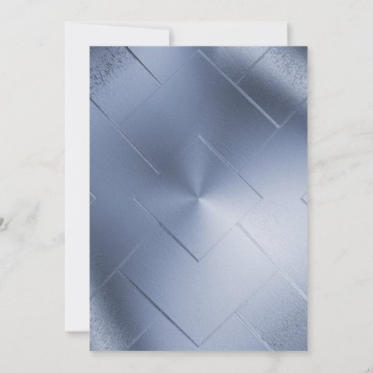 ELEGANT METALLIC BLUE GOLD PATTERN BIRTHDAY KAART (Achterkant)