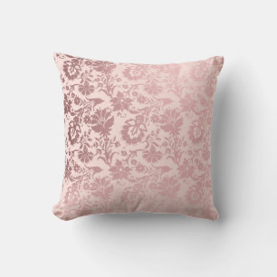Elegant Metallic Blush Pink Decorative Floral Kussen