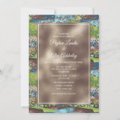 Elegant Metallic Copper Green Blauwgroen Wedding I Kaart (Voorkant)