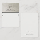 ELEGANT METALLIC FAUX SILVER LOGO DISPLAY VISITEKAARTJE (Voorkant / Achterkant)