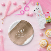 Elegant Metallic Gold Birthday Paper Bord (Feest)