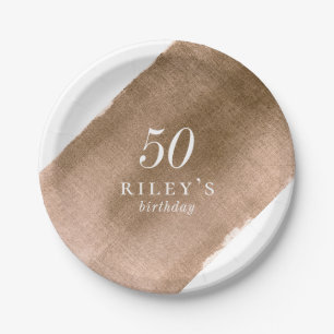 Elegant Metallic Gold Birthday Paper Bord