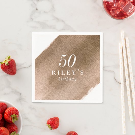 Elegant Metallic Gold Birthday Party Servet (Insitu)