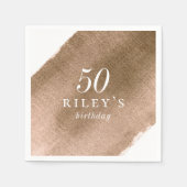 Elegant Metallic Gold Birthday Party Servet (Voorkant)