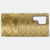 Elegant Metallic Gold Damkers & Lace Samsung Galaxy Hoesje (Achterkant horizontaal)