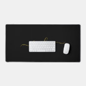 Elegant Metallic Gold Desk Mat Featuring Your Name (Keyboard & Muis)