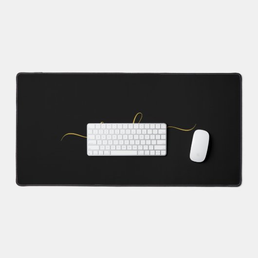 Elegant Metallic Gold Desk Mat Featuring Your Name (Keyboard & Muis)