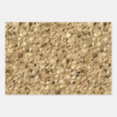 Elegant Metallic Gold Glitter Folie Kerstmis Inpakpapier Vel (Voorkant 2)