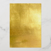 Elegant Metallic Gold Initiaal Vrijgezellenfeest Folie Uitnodiging (Achterkant)