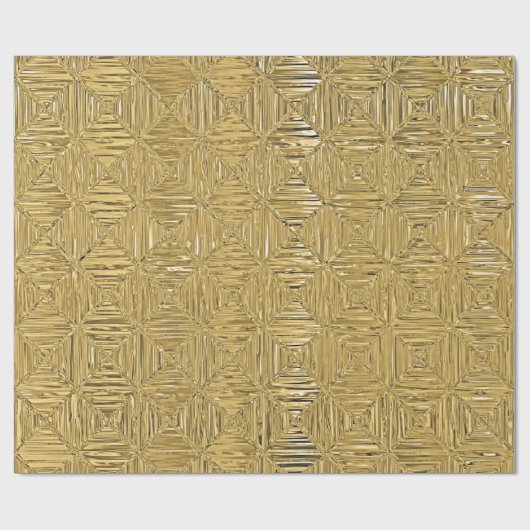 Elegant Metallic Gold Pattern getextureerde look Cadeaupapier (Vlak)