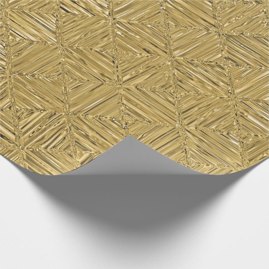 Elegant Metallic Gold Pattern getextureerde look Cadeaupapier (Hoek)