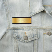 Elegant Metallic Gold Sjabloon Professional Naamplaatje (In situ)