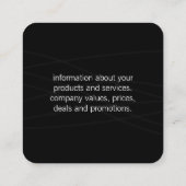 Elegant Metallic Gold Vierkante Visitekaartje (Achterkant)