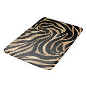 Elegant Metallic Gold Zebra Black Animal Print Badmat (Gekanteld)