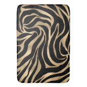 Elegant Metallic Gold Zebra Black Animal Print Badmat (Voorkant Verticaal)