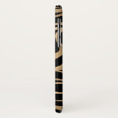 Elegant Metallic Gold Zebra Black Animal Print Case-Mate iPhone Case (Achterkant/links)