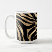 Elegant Metallic Gold Zebra Black Animal Print Koffiemok (Links)