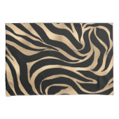 Elegant Metallic Gold Zebra Black Animal Print Kussensloop (Voorkant-Rechts)