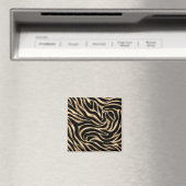 Elegant Metallic Gold Zebra Black Animal Print Magneet (Insitu (Vaatwasser))