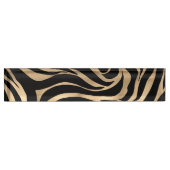 Elegant Metallic Gold Zebra Black Animal Print Naambordje (Voorkant)