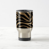 Elegant Metallic Gold Zebra Black Animal Print Reisbeker (Center)