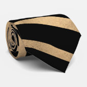 Elegant Metallic Gold Zebra Black Animal Print Stropdas (Opgerold)