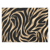 Elegant Metallic Gold Zebra Black Animal Print Tafelkleed (Voorkant (Horizontaal))