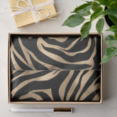 Elegant Metallic Gold Zebra Black Animal Print Tissuepapier (Geschenk)