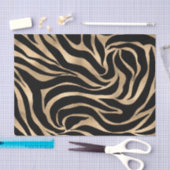 Elegant Metallic Gold Zebra Black Animal Print Tissuepapier (Craft)