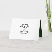 Elegant Metallic Golf Monogram Ontwerp (Achterkant)