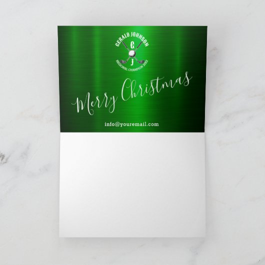 Elegant Metallic Golf Monogram Ontwerp (Binnen)