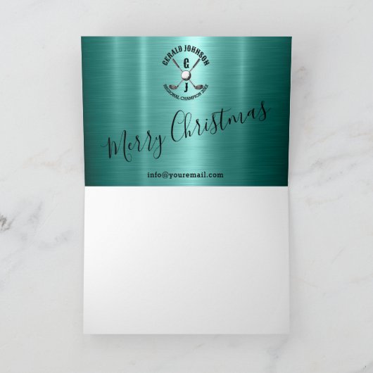 Elegant Metallic Golf Monogram-ontwerp (Binnen)