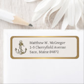 Elegant Metallic Goud  Anker Gouden Rand Etiket (Insitu)