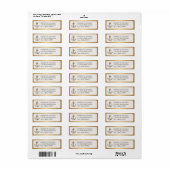 Elegant Metallic Goud  Anker Gouden Rand Etiket (Full Sheet)
