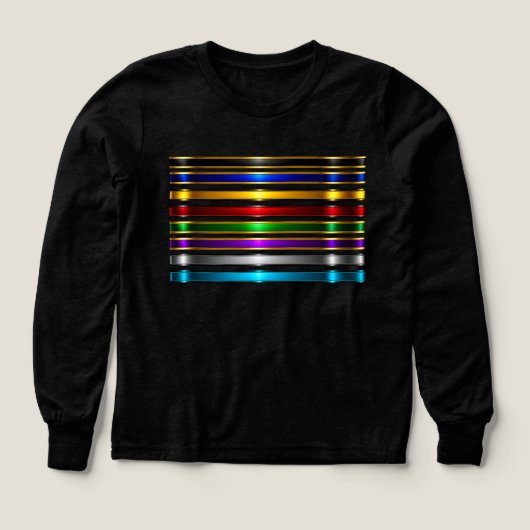 Elegant Metallic Gradient Stripes Design (Voorkant)