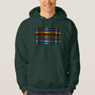 Elegant Metallic Gradient Stripes Design Hoodie