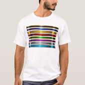 Elegant Metallic Gradient Stripes Design T-shirt (Voorkant)